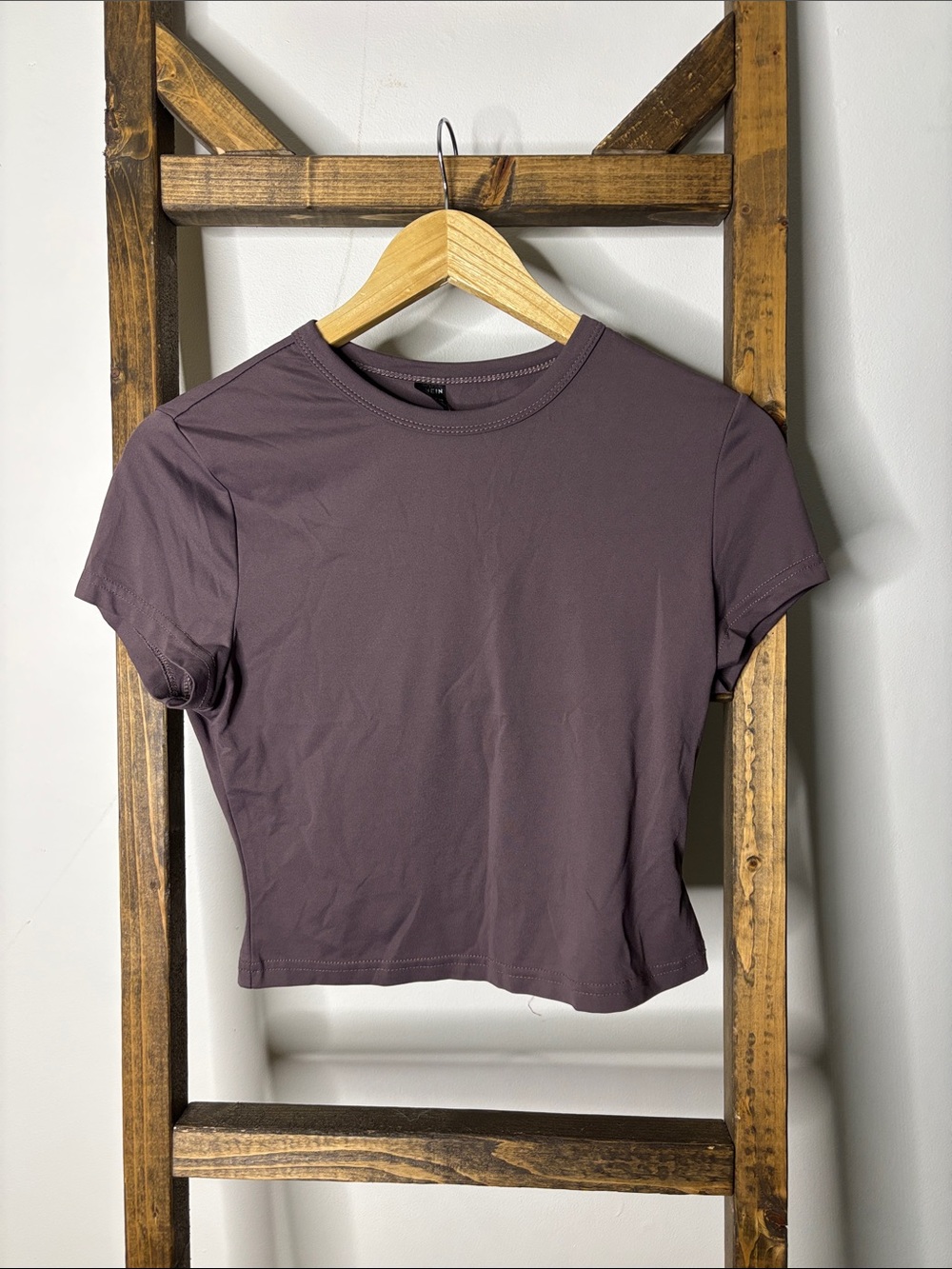 SHEIN Mauve Purple Crewneck Cropped Tee Size M